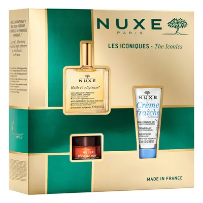 NUXE HUILE PRODIGIEUSE® Bestsellery Zestaw (Olejek 50ml + Krem 30ml + Balsam Do Ust 15g)