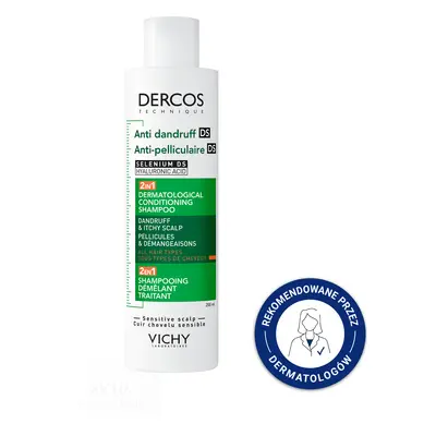 VICHY DERCOS Szampon Przeciwłupieżowy Z Odżywką 2w1 - 200ml