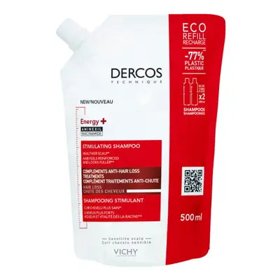 VICHY DERCOS Energy+ Szampon Wzmacniający Włosy REFILL - 500ml