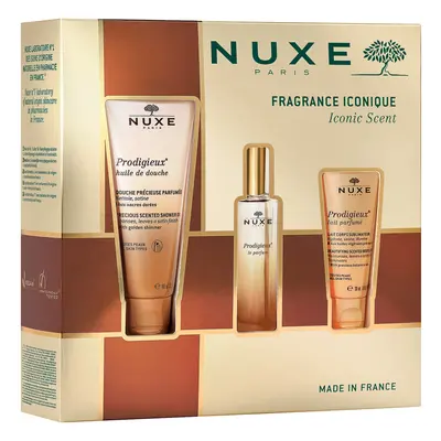 NUXE PRODIGIEUX® Zestaw (Perfumy 30ml + Olejek 100ml + Perfumowane Mleczko Do Ciała 30ml)