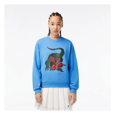 Lacoste damska bluza z polaru z bawełny organicznej x Netflix Loose Fit