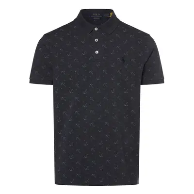 Polo Ralph Lauren Męska koszulka polo - Custom Slim Fit Mężczyźni Bawełna niebieski nadruk