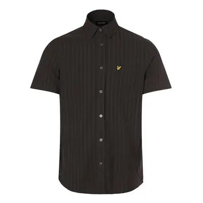 Lyle & Scott Koszula męska z zawartością lnu Mężczyźni Regular Fit Bawełna szary w paski