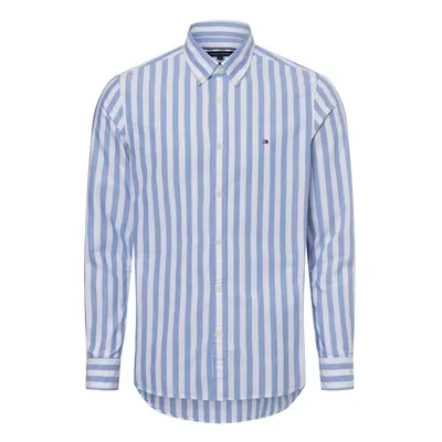 Tommy Hilfiger Koszula męska - OXFORD BOLD STRIPE SF Mężczyźni Slim Fit Bawełna niebieski|biały 