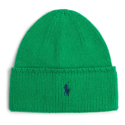 Polo Ralph Lauren Czapka damska - Pony Beanie Kobiety Wełna zielony jednolity