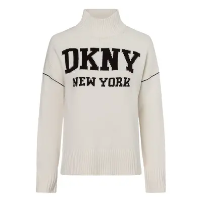 DKNY Sweter damski Kobiety Sztuczne włókno biały jednolity