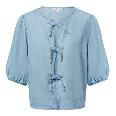 Marie Lund Dżinsowa bluzka damska - Verona Kobiety Lyocell niebieski jednolity