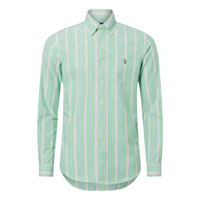 Polo Ralph Lauren Męska koszula casual Mężczyźni Regular Fit Bawełna zielony w paski
