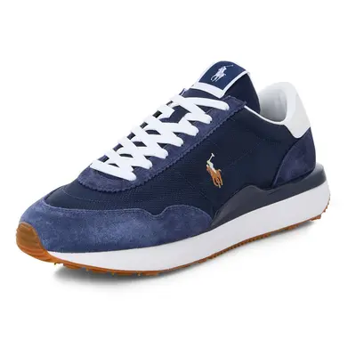 Polo Ralph Lauren Męskie buty sportowe ze skóry - Train 89 Mężczyźni skóra niebieski jednolity
