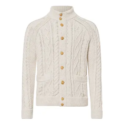 Polo Ralph Lauren Męski kardigan Mężczyźni Bawełna beżowy jednolity
