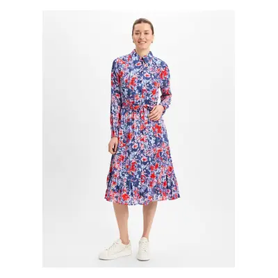 Franco Callegari Damska sukienka na co dzień Kobiety niebieski|wielokolorowy wzorzysty