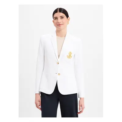 Lauren Ralph Lauren Marynarka damska Kobiety biały wypukły wzór tkaniny