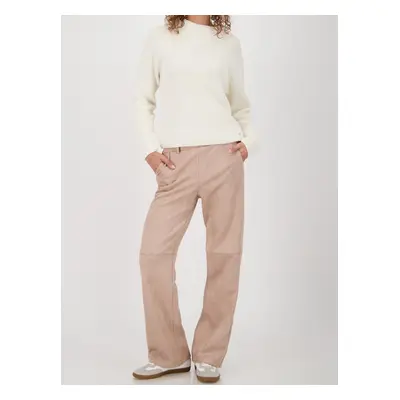 Monari Sweter damski z dzianiny - Verona Kobiety Prążki biały jednolity