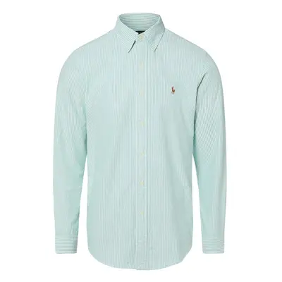 Polo Ralph Lauren Męska koszula bawełniana Mężczyźni Modern Fit Bawełna zielony|biały w paski