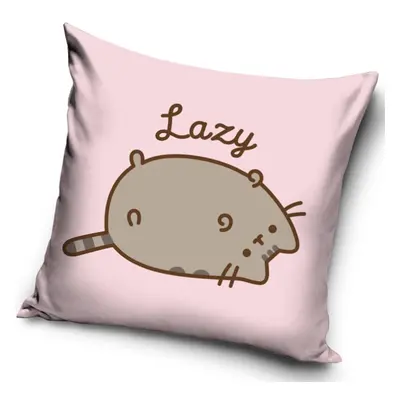 Poszewka velvet 40x40 Pusheen różowa