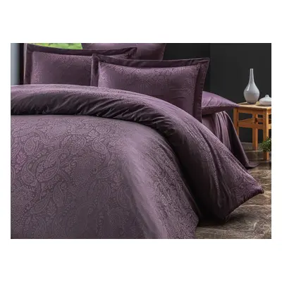 Pościel satynowa 220x200 Sal Dark Lila Luxury Premium Darymex