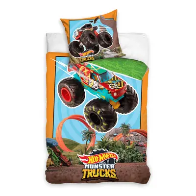 Pościel bawełna 160x200 Hot Wheels monster-truck