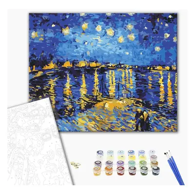 Malowanie po numerach Vincent van Gogh - Starry Night Over the Rhône