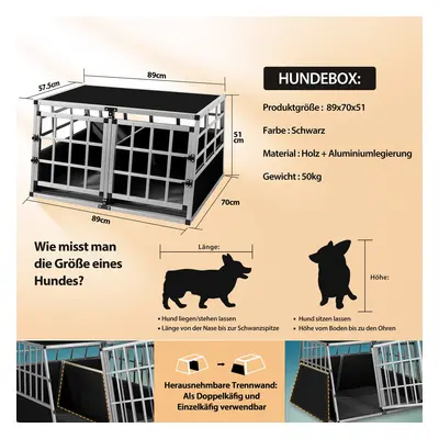 Transporter dla psa XL Aluminium 89x70x51cm