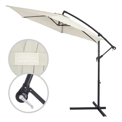 Parasol ogrodowy Beżowy Aluminiowy Ø330cm