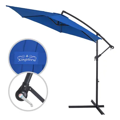 Parasol ogrodowy Niebieski Aluminiowy Ø330cm UV 30+