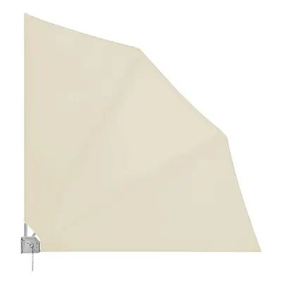 Markiza boczna Beżowa 140x140cm Składana Wachlarz