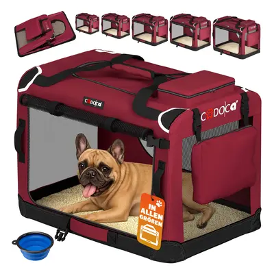 Transporter dla psa M 60x42x44 Bordowa