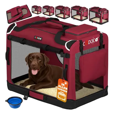 Transporter dla psa Bordowa XXL 92x64x64cm