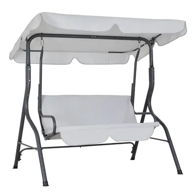 Huśtawka Ogrodowa Jasnoszara z Daszkiem