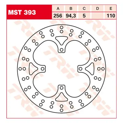 TRW Lucas Tarcza hamulcowa MST393, sztywna