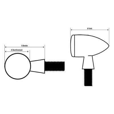 HIGHSIDER APOLLO BULLET LED światło tylne, światło hamowania, kierunkowskaz, czarny