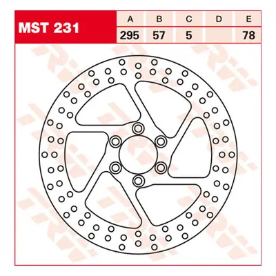 TRW Lucas Tarcza hamulcowa MST231, sztywna