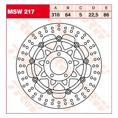 Tarcza hamulcowa TRW Lucas MSW217, pływająca