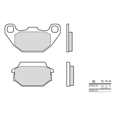 Brembo S.p.A. Klocki hamulcowe Hulajnoga węglowo-ceramiczna - 07022CC