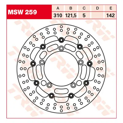 Tarcza hamulcowa TRW Lucas MSW259, pływająca