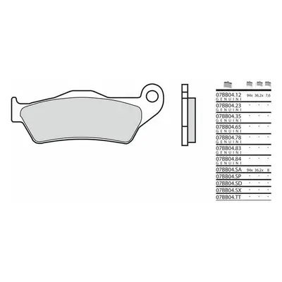 Brembo S.p.A. Drogowe klocki hamulcowe metalowe spiekane - 07BB04SP