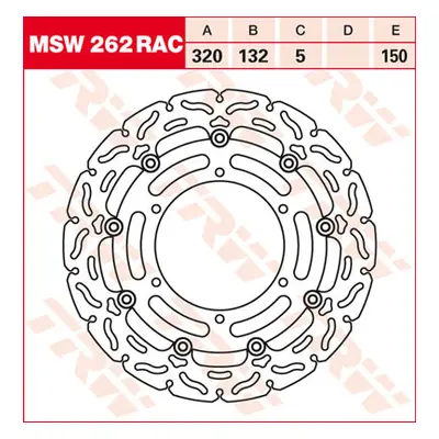 TRW Lucas Tarcza hamulcowa MSW262RAC, pływająca