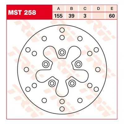 TRW Lucas Tarcza hamulcowa MST258, sztywna