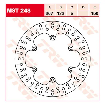 TRW Lucas Tarcza hamulcowa MST248, sztywna