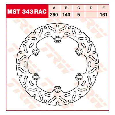 TRW Lucas Tarcza hamulcowa MST343RAC,sztywny