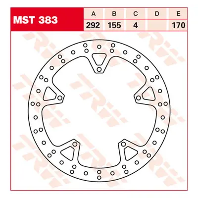 TRW Lucas Tarcza hamulcowa MST383, sztywna