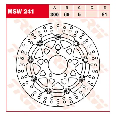 Tarcza hamulcowa TRW Lucas MSW241, pływająca