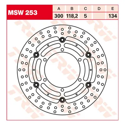 Tarcza hamulcowa TRW Lucas MSW253, pływająca