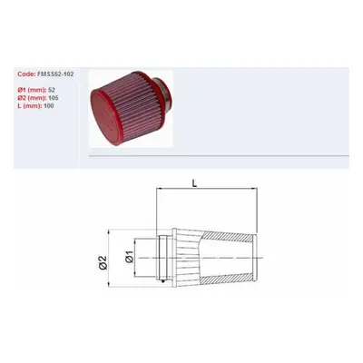 BMC Air Filter Filtr powietrza stożkowy Ø52mm - SS52-102