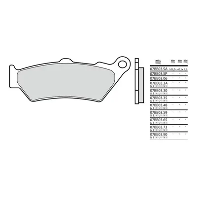 Brembo S.p.A. Drogowe klocki hamulcowe metalowe spiekane - 07BB03LA