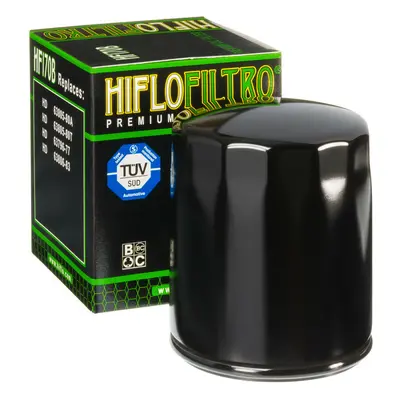 Hiflofiltro Filtr oleju czarny błyszczący - HF170B, czarny, Rozmiar