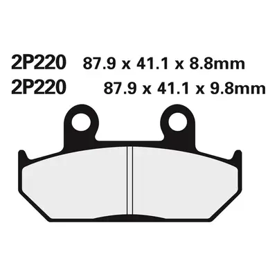 NISSIN Półmetalowe klocki hamulcowe - 2P-220NS