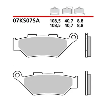 Brembo S.p.A. Spiekane klocki hamulcowe - 07KS07SA