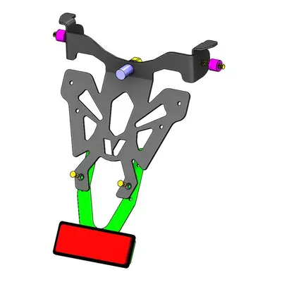 V PARTS Czarny uchwyt na tablicę Honda CB1000R, czarny