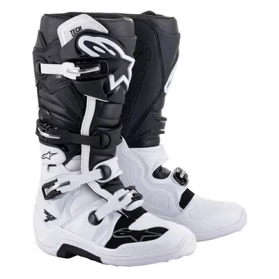Alpinestars Tech 7 Buty motocrossowe, czarny-biały, Rozmiar 48